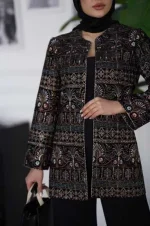 کت مخمل تمام سوزن دوزی