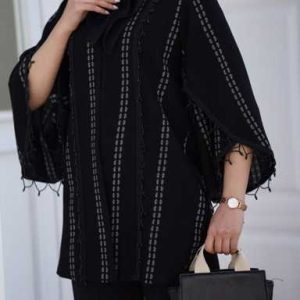 مانتو کرپ منجوق و پولک دوزی