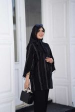 مانتو کرپ منجوق و پولک دوزی