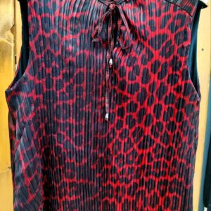 تاپ گل حریر قرمز