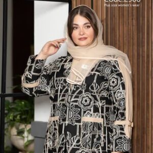 کت کتان سایز بزرگ گلدوزی و خامه دوزی جذاب