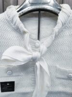 بلوز بافت آستین حریر کرواتی - تصویر 3