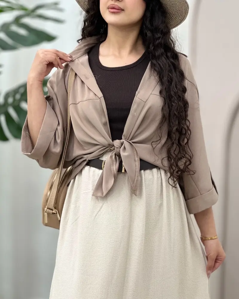 شومیز کرپ وارداتی ژولیا ونو 105 - تصویر 7
